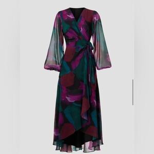 Hutch Multicolored Wrap Dress Size Large